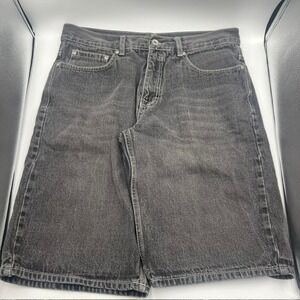 Y2K AVIREX Men's Gray Denim Shorts Embellished Pockets‎ Size 34
